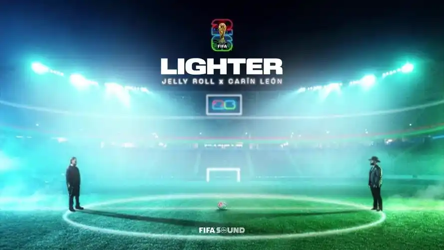Stadium view with vibrant lighting